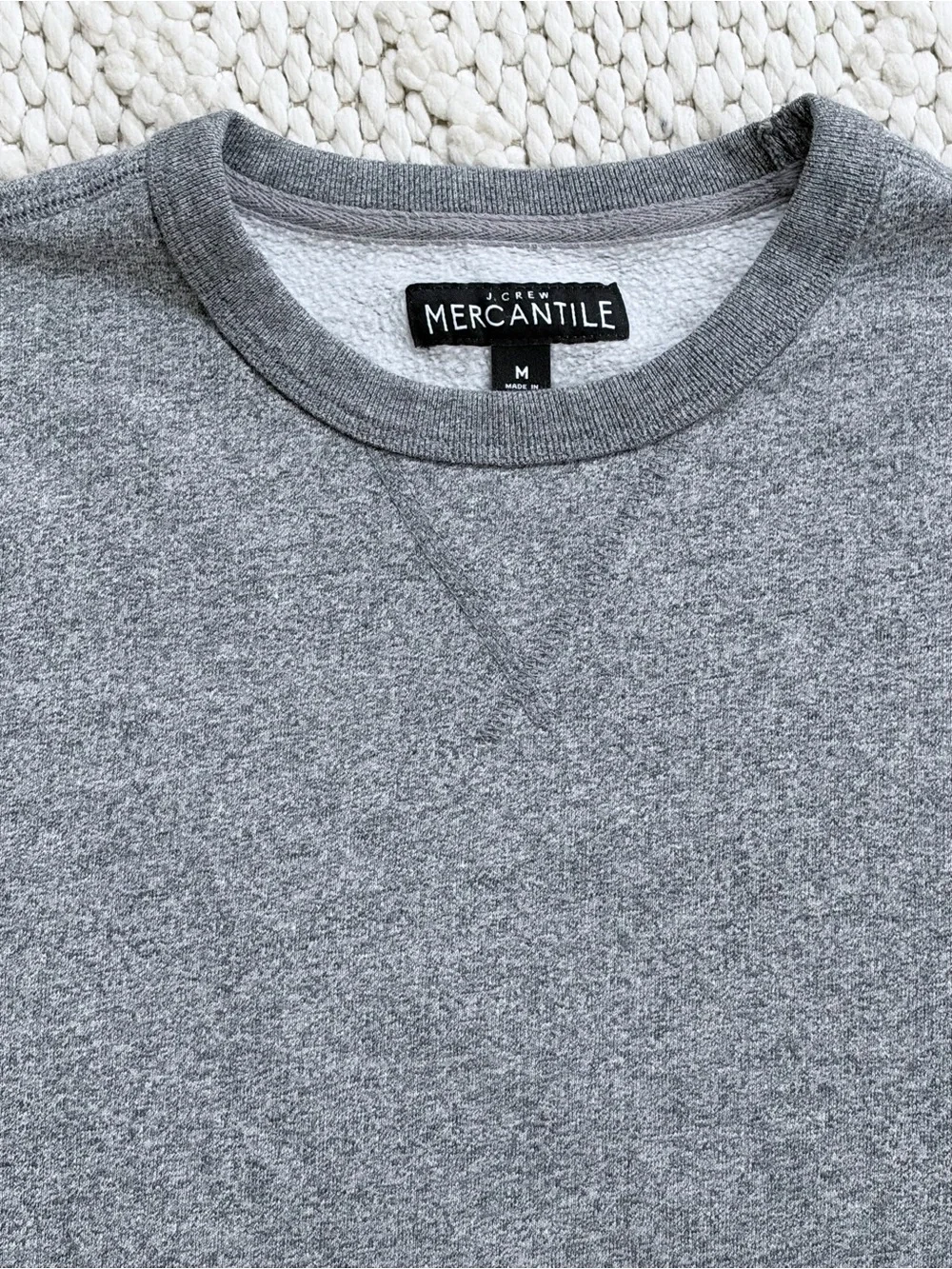 J. Crew Men’s Heather Gray Crewneck Sweatshirt Size MEDIUM EUC